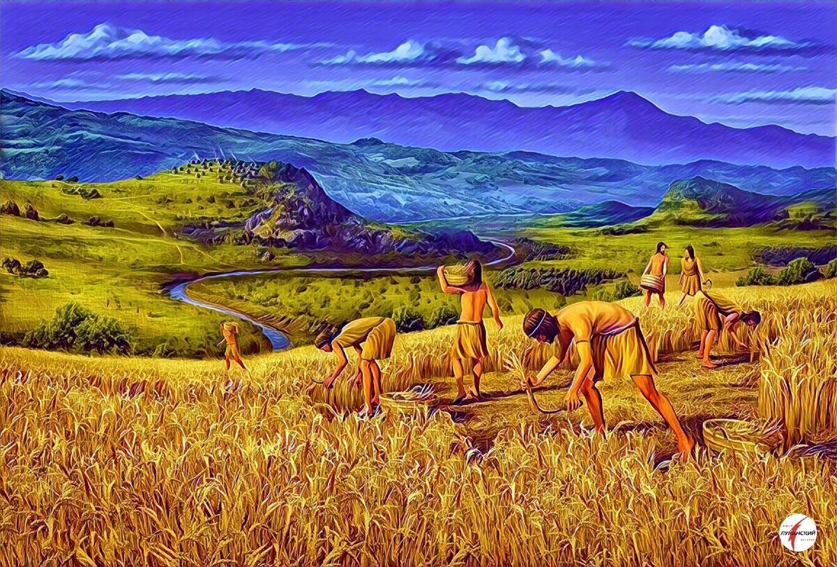 Рисунок земледелие и скотоводство