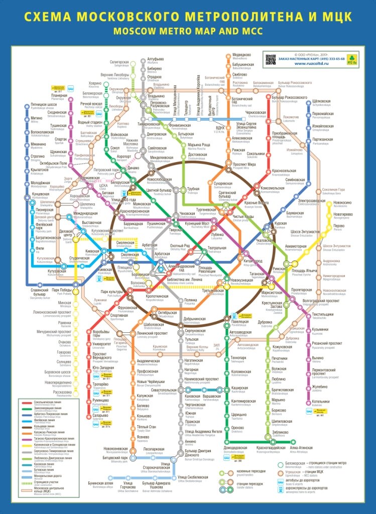 Схема метро четко