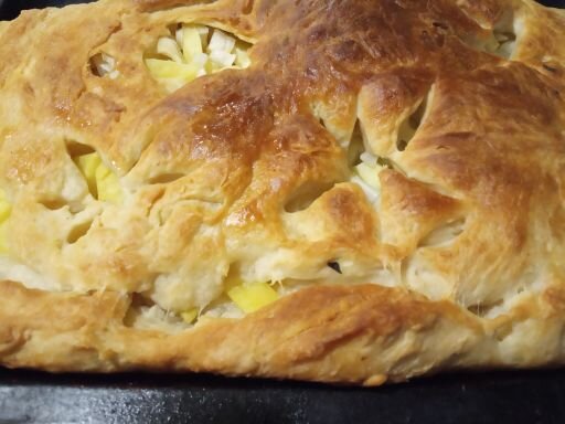 Пирог с картошкой на молоке