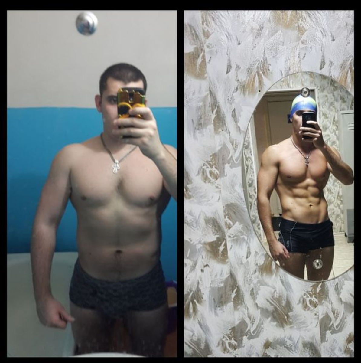 Слева 97 кг., справа 77кг.