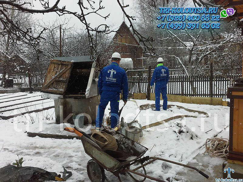 Чистка и ремонт колодца Мытищинский район.