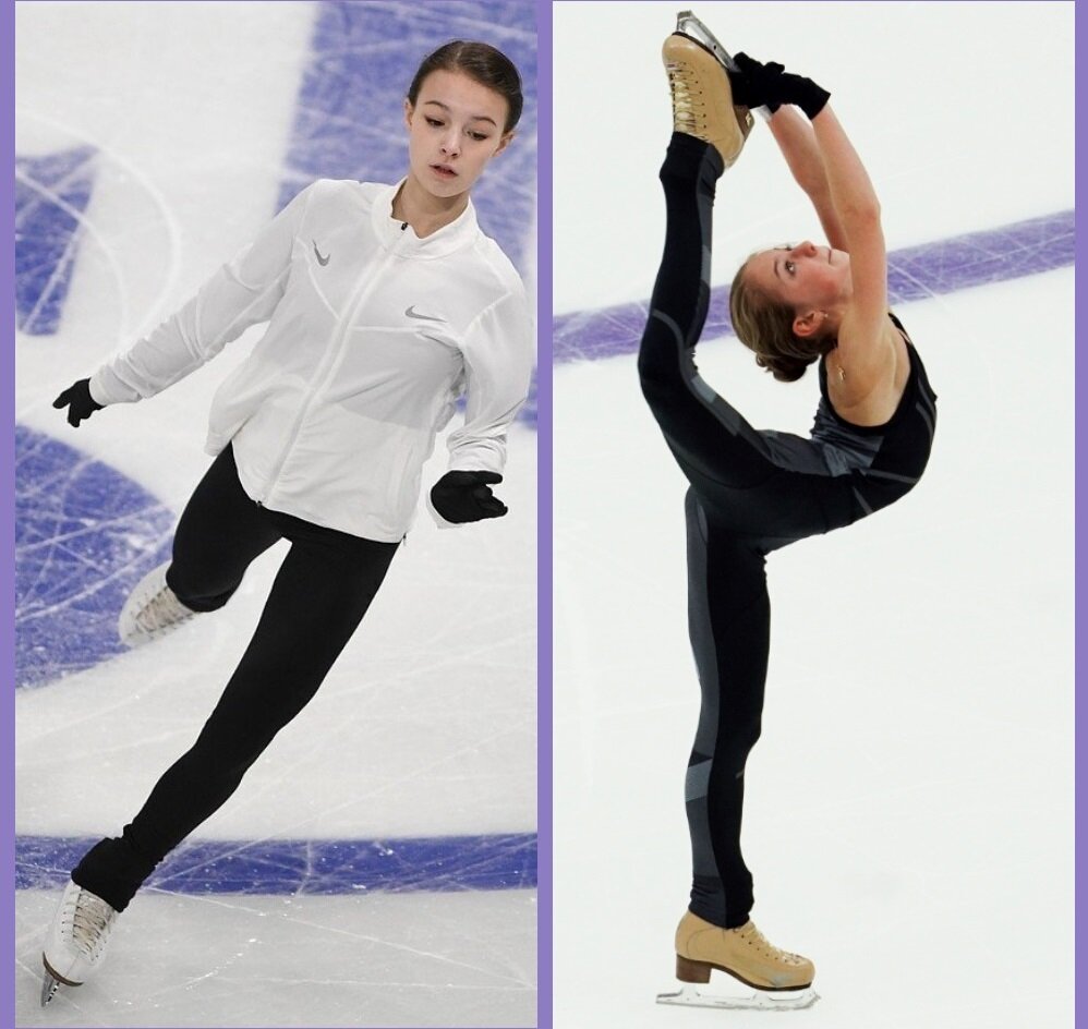 Анна Щербакова/Александра Трусова на тренировке