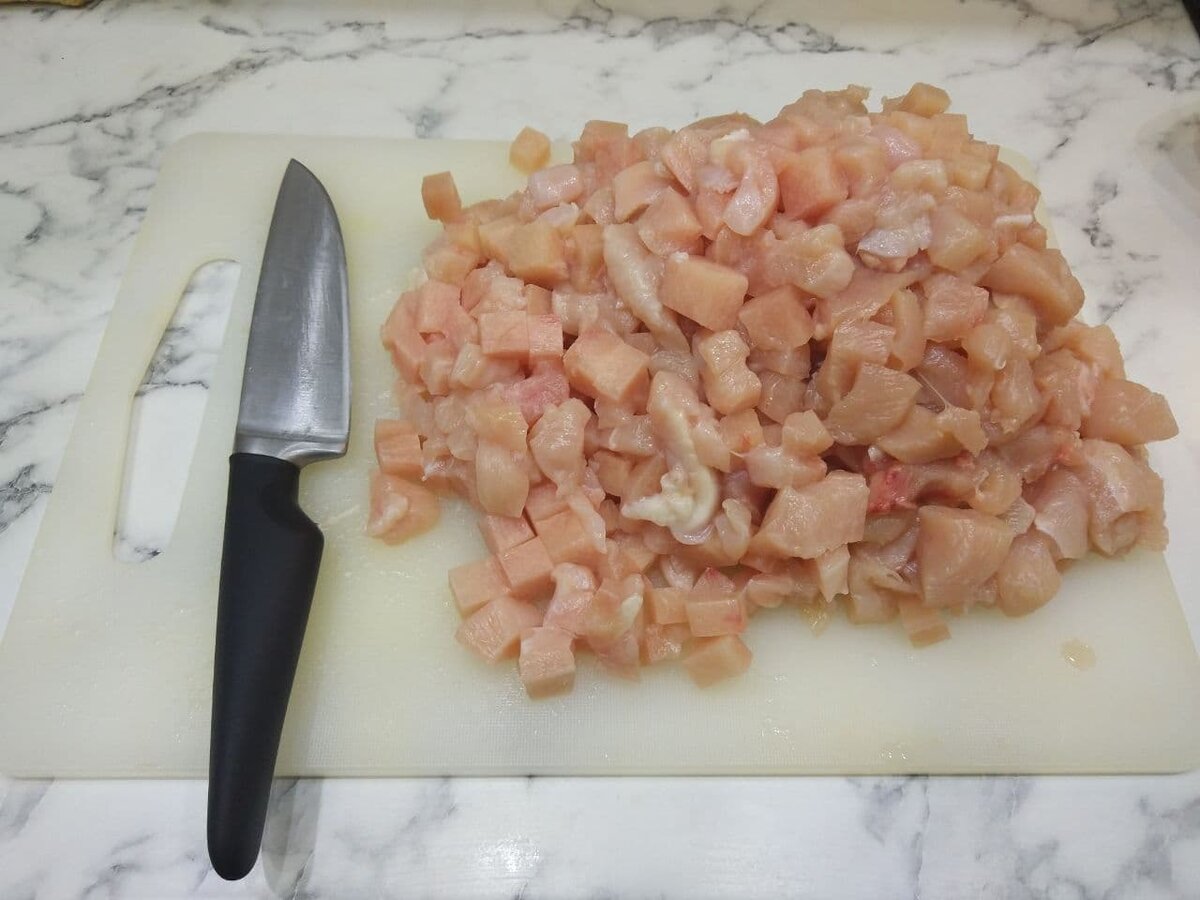 куриное филе кубиками