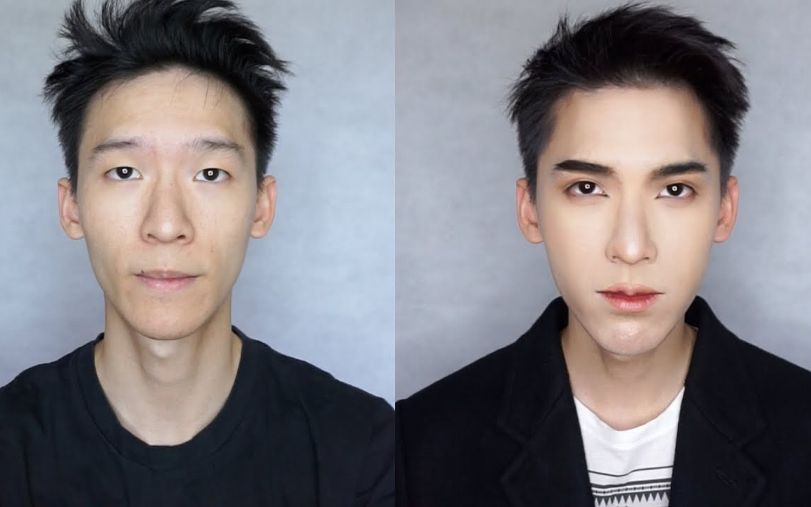 Без операции стать мальчиком. Парни с макияжем. Макияж корейцев парней. Макияж мужской кореец. Корейские мужчины без макияжа.