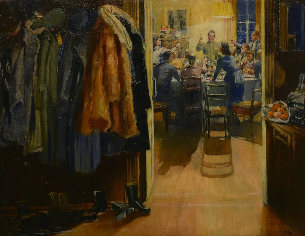 Ю.И. Пименов. Новый год. 1949 г. Холст, масло. Белгородский художественный музей