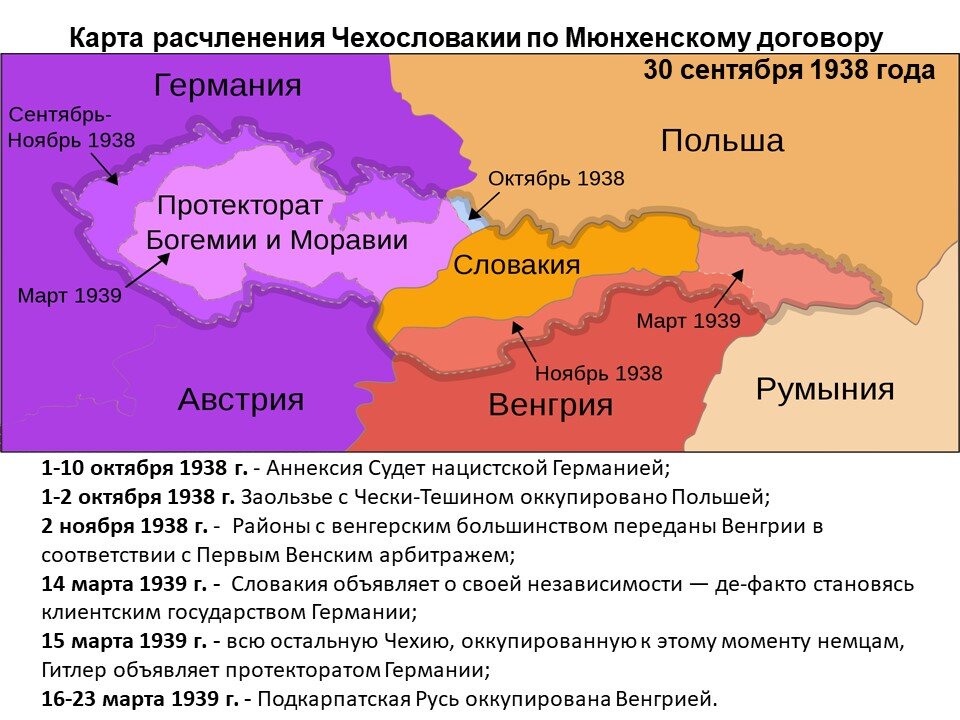 Мюнхенское соглашение карта