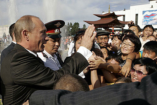 Путин в Кызыле, Тыва, 15 августа 2007 года