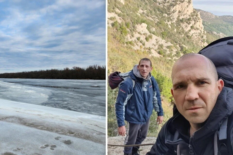     Мужчины героически помогли выбраться из ледяной ловушки рыбаку. Фото: предоставлено героем истории