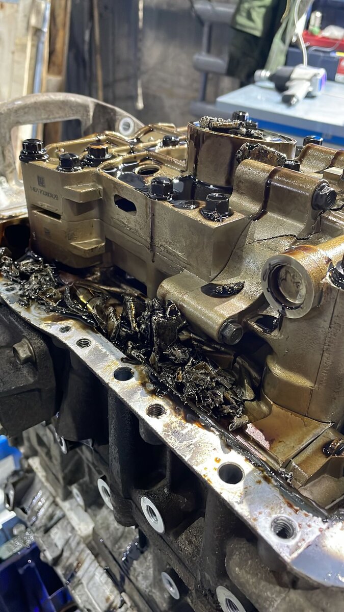 Пробило блок цилиндров G4KE на шоссе. В работе очередной Santa Fe ...