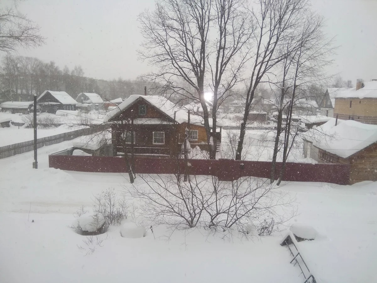 Вид из окна родительской квартиры в Шарье.