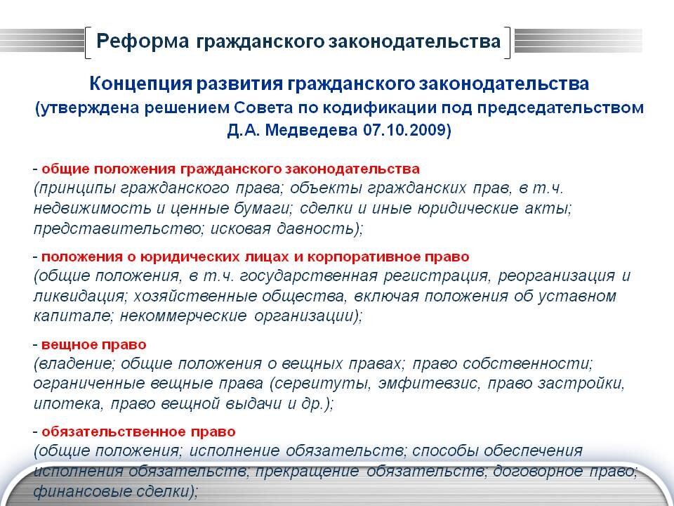 Гражданское законодательство и иные акты, содержащие нормы гражданского права