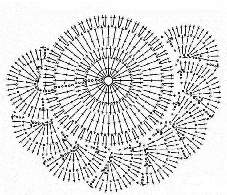 Схемы для вязания крючком ковриков