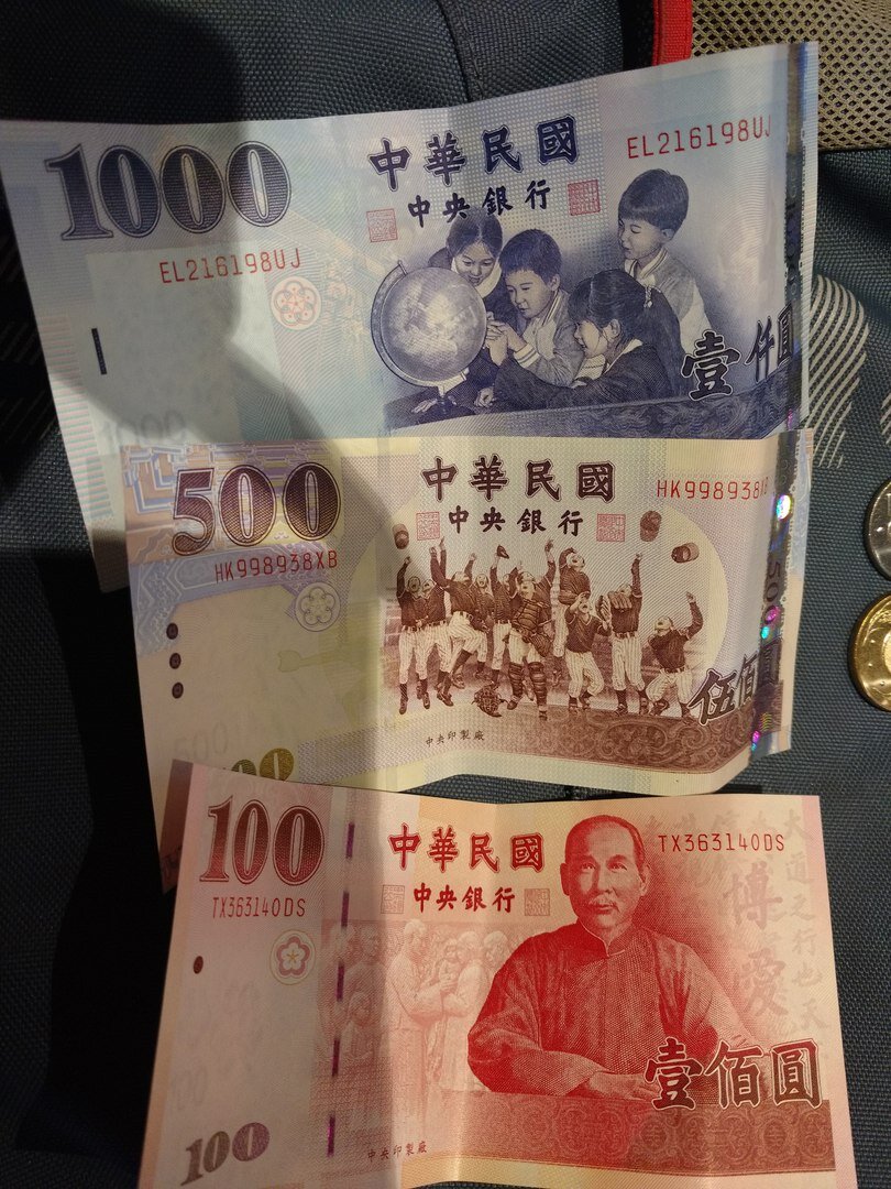 Тайванские деньги. 