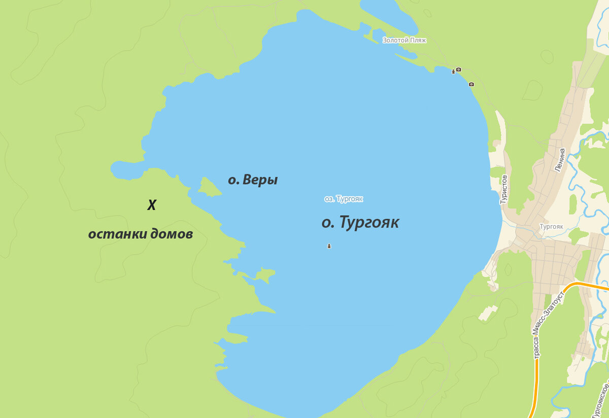 Озеро тургояк на карте челябинской области