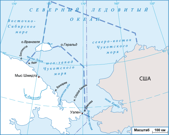 Карта мира чукотское море