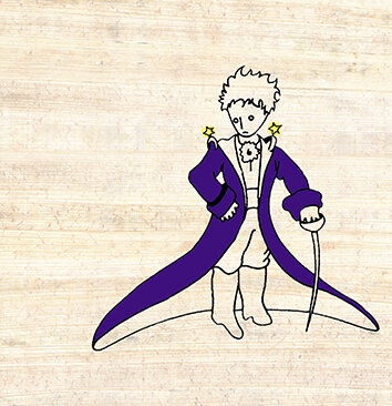 Обработка иллюстрации А.Сент-Экзюпери к "Маленькому Принцу"