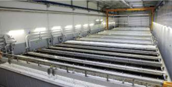 Анодирование труб флагштоков.