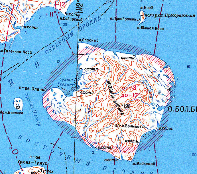 остров преображения в море лаптевых, остров бол бегичев, остров большой бегичев на карте россии, остров большой бегичев
