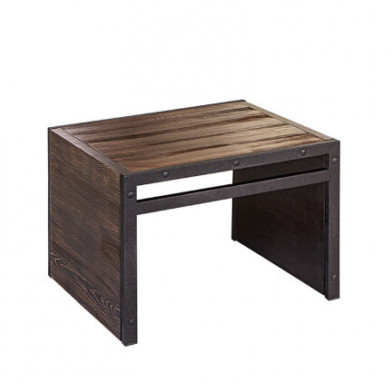 Столик журнально-приставной №2 "Орех средний" + браширование Коллекция "Лофт" конструкция из металла и массива https://argusdom.ru/catalog/furniture/stolik-zhurnalno-pristavnoj-2-orekh-srednij-brashirovanie