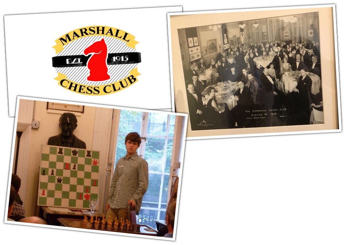 Коллаж: Эмблема клуба, М.Карлсен,и "Обед" 1932.