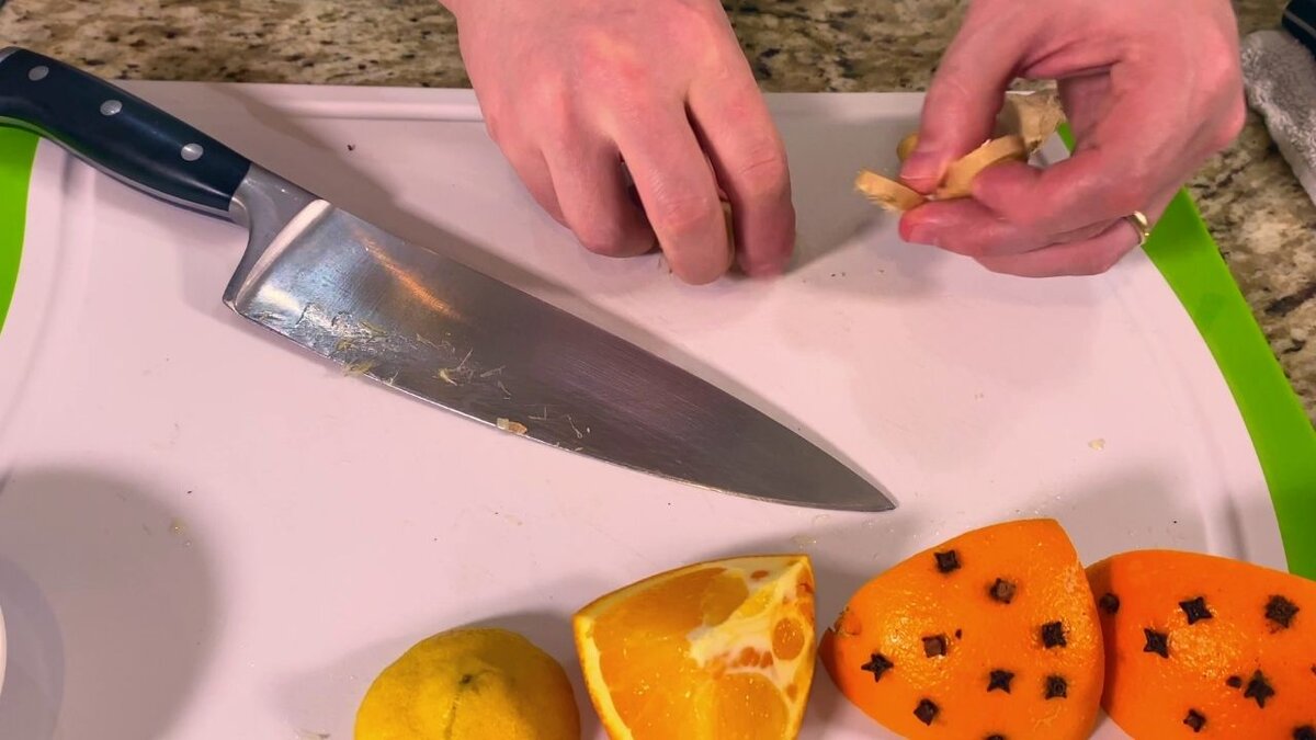 Подготовка апельсина для начинки утки .  Рецепты в гостях у Вани