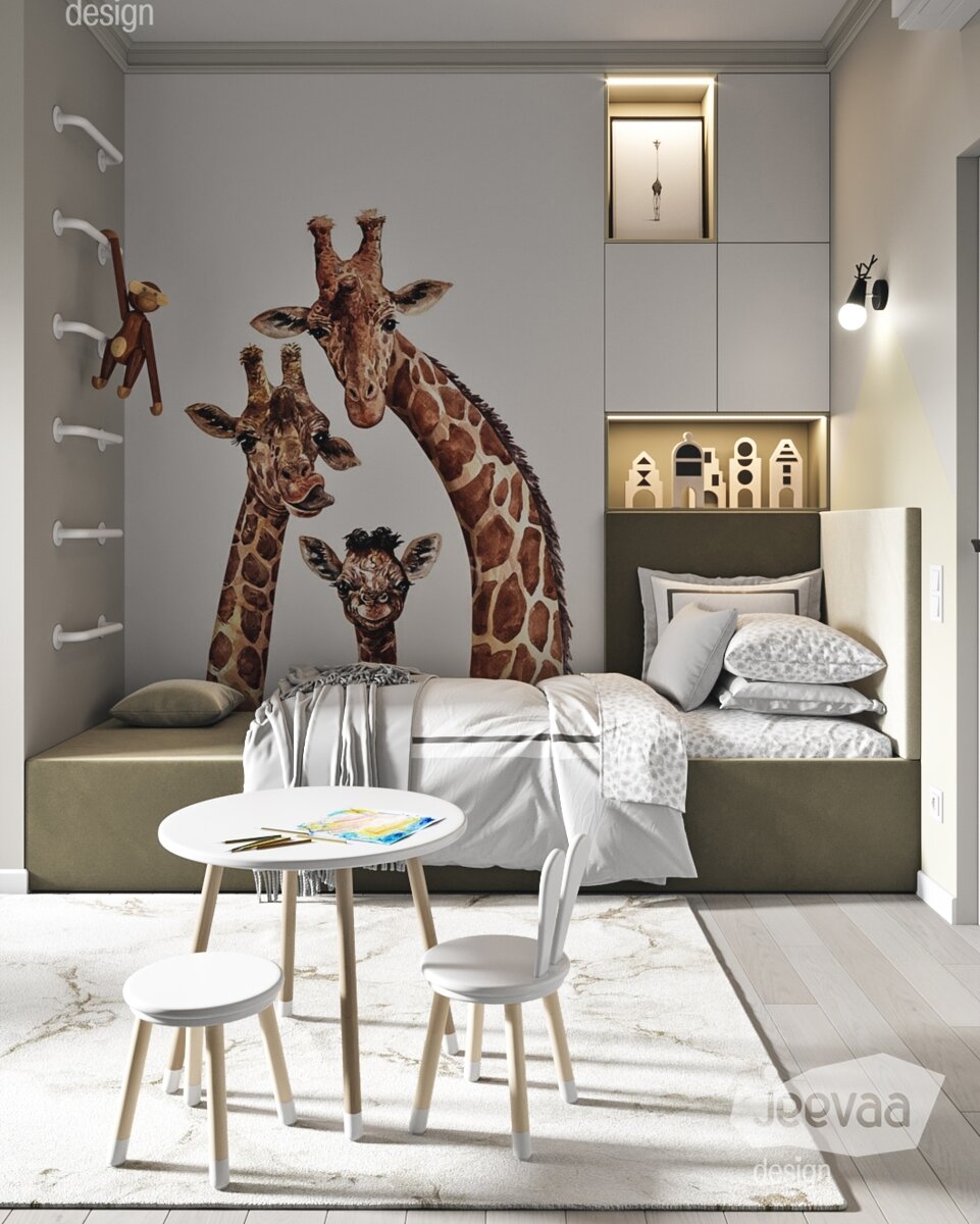 Моющиеся обои с животными — дизайнеры студии Alltowall бесплатно изменят масштаб и расположение рисунка