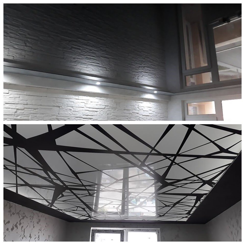 Так выглядит натяжной потолок в деле