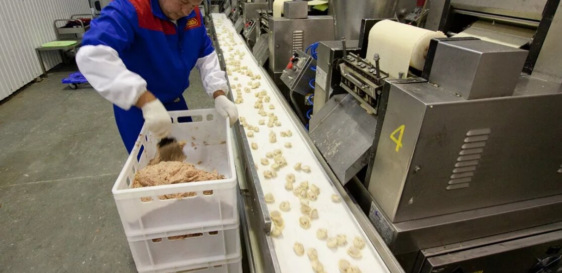 Машинный способ производства полуфабрикатов в тесте