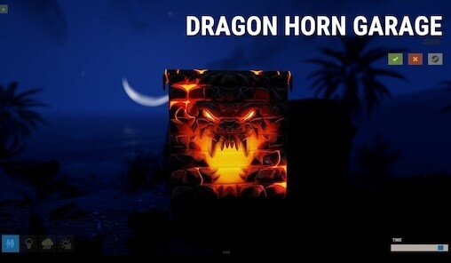 DRAGON HORN GARAGE DOOR