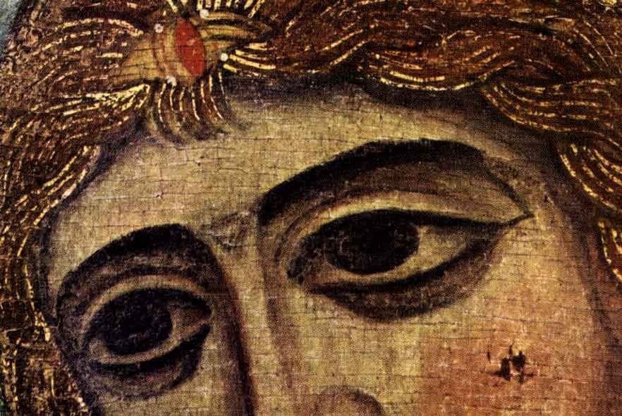 Св глазами. Ангел златые власы 12 век. Ангел златые власы икона 12 века.