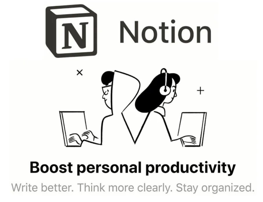 На картинке Ноушн много текста - как раз в духе моего канала. 