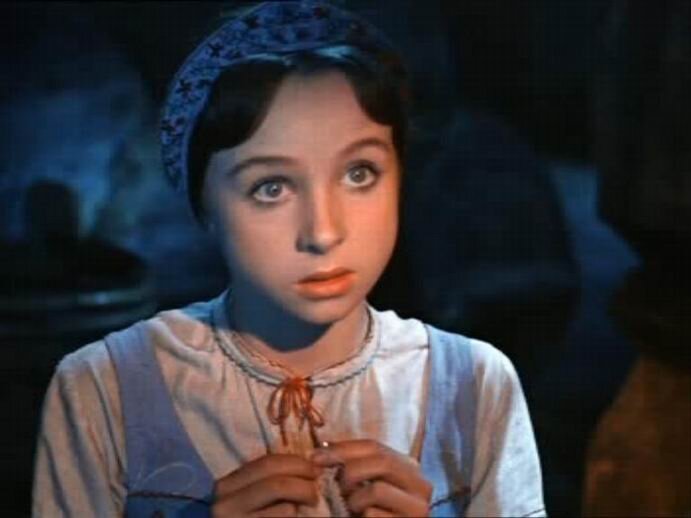 Кадр из фильма «Морозко», СССР, 1964 год. Настенька. 