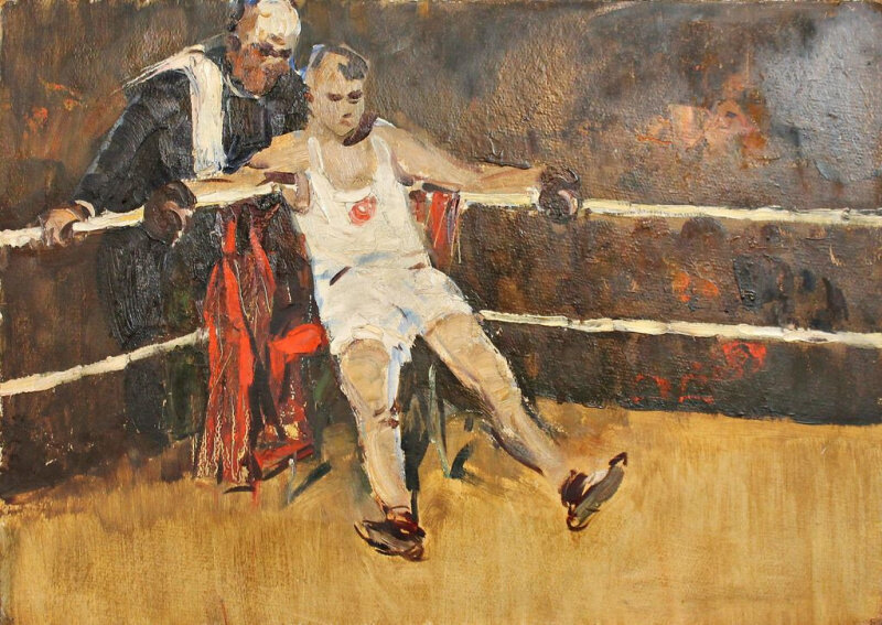 "Последний раунд"                                                                                                                                                 художник Иван Пентешин