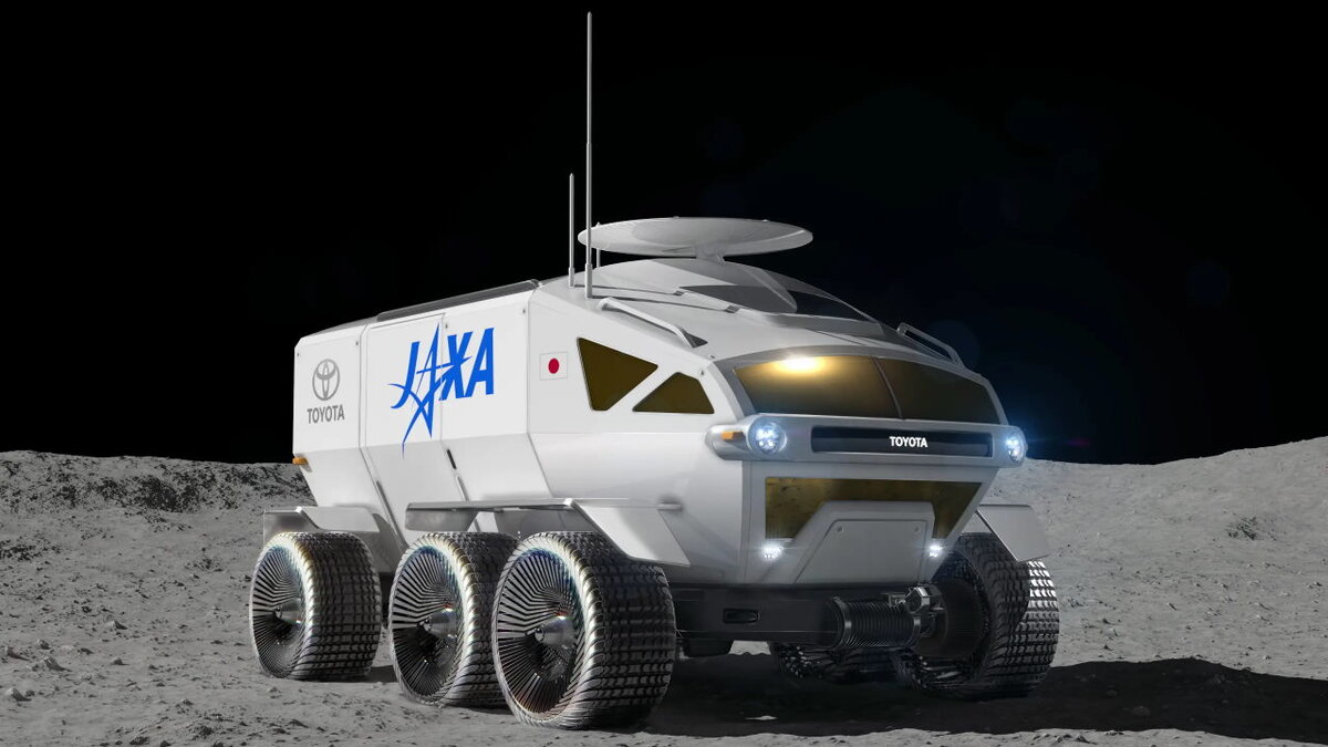 Художественная иллюстрация лунного вездехода. Авторы и права: JAXA / Toyota. 