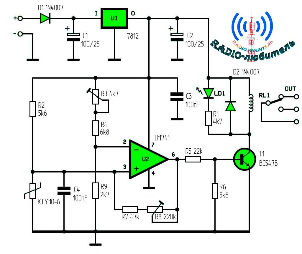 Схема простого термостата