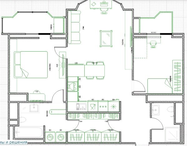 А вот тут я уже придумал гениальное решение. Никто до тебя не докопается, если раковина будет не над жилой зоной, а над коридором соседей. Жена окрестила эту планировку "Дом дверей"