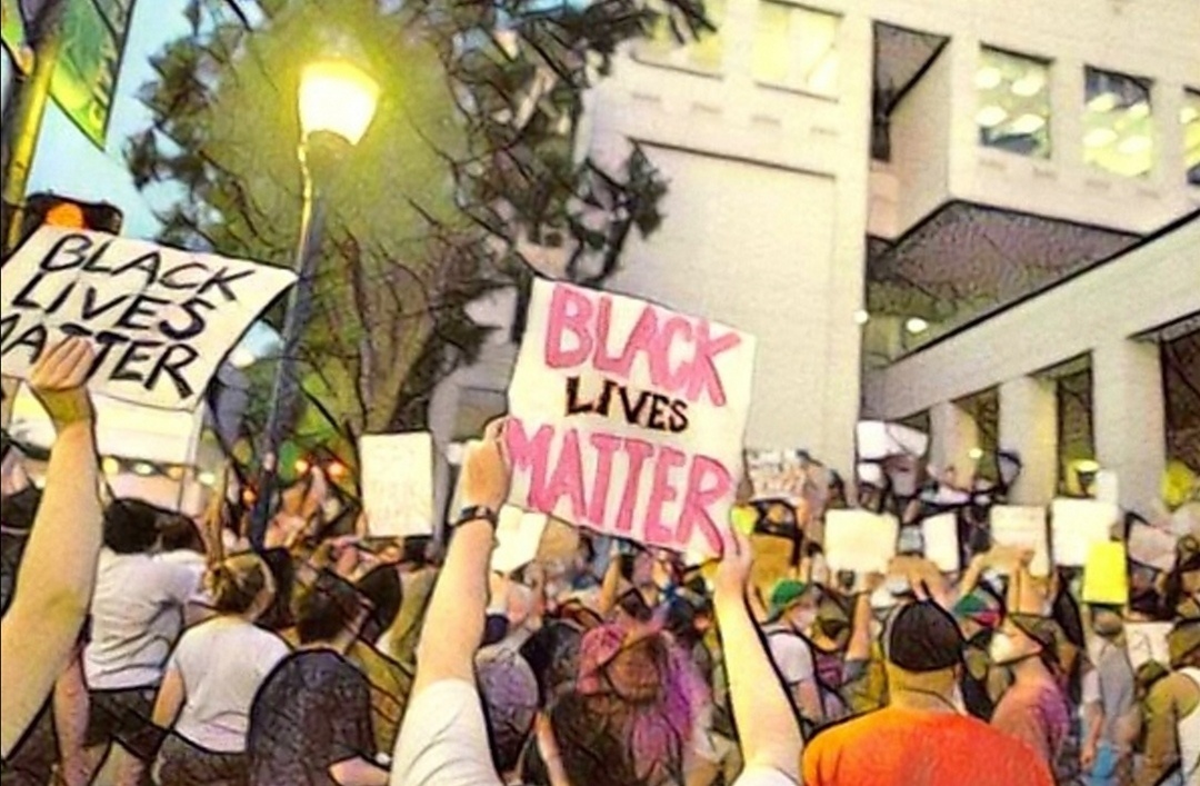 Иллюстрация митингов в США. 