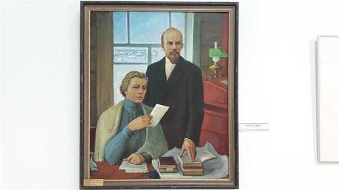 В.И. Ленин и Н.К. Крупская. Автор П.Н. Тараненко