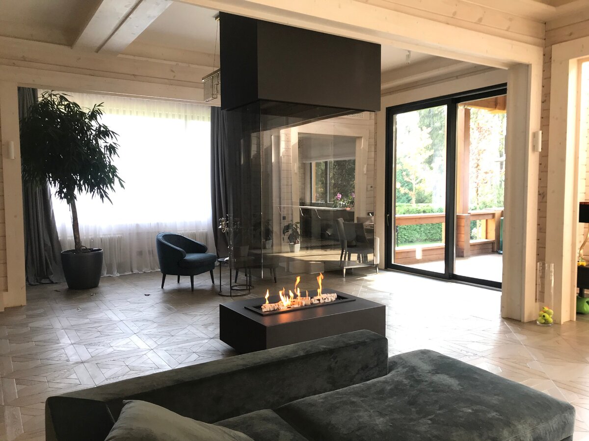 Камин центральный Bauflamm серии QudraFlamm