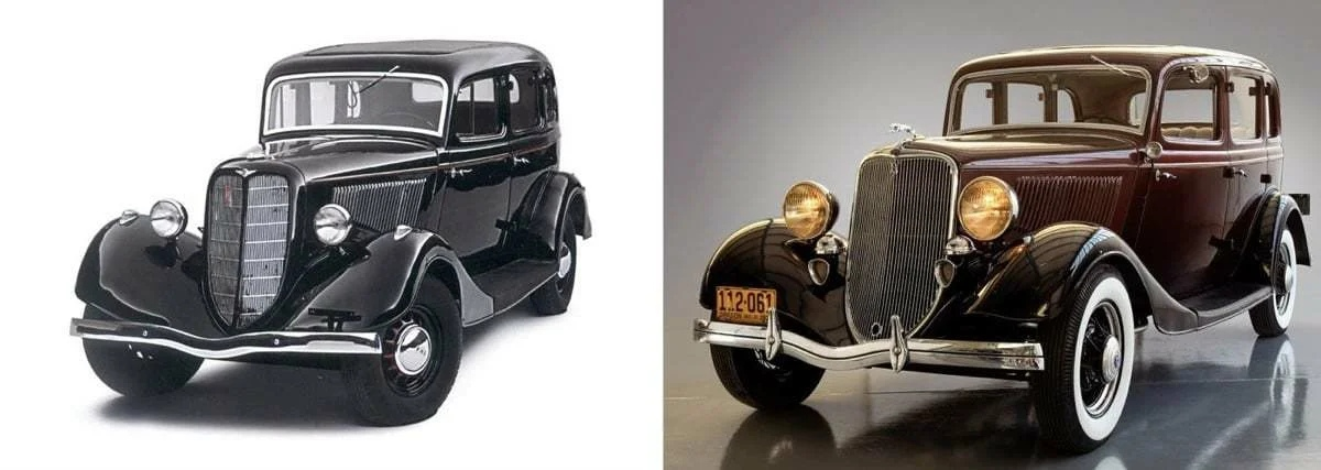 Слева — М1, справа — Ford Model B.