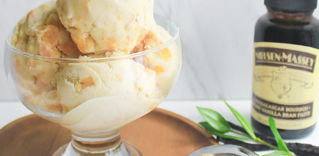 Для канала С.Пудовъ: Рецепт персиково-ванильного мороженого с пастой натуральной ванили Nielsen