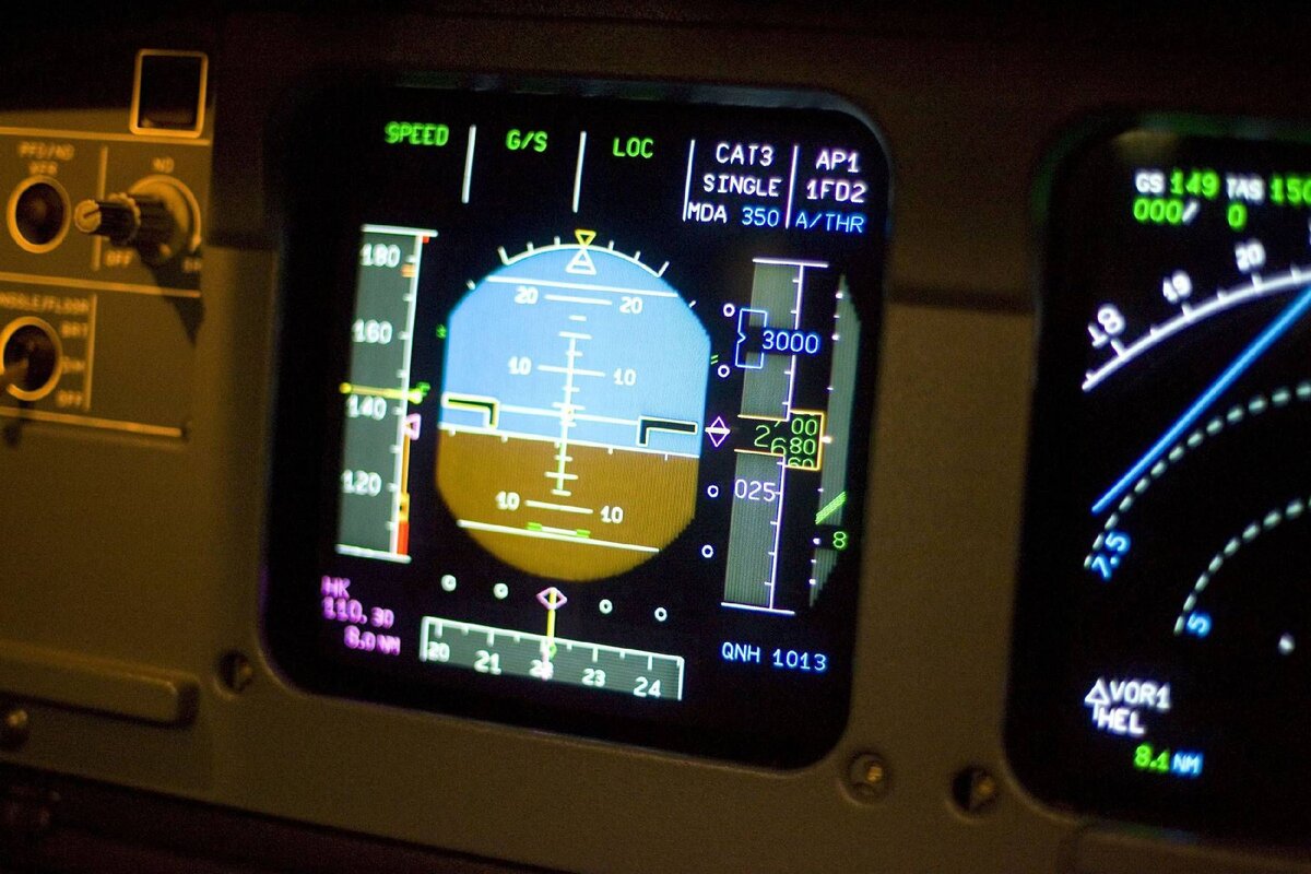 Airbus A320 PFD (фото из открытых источников)