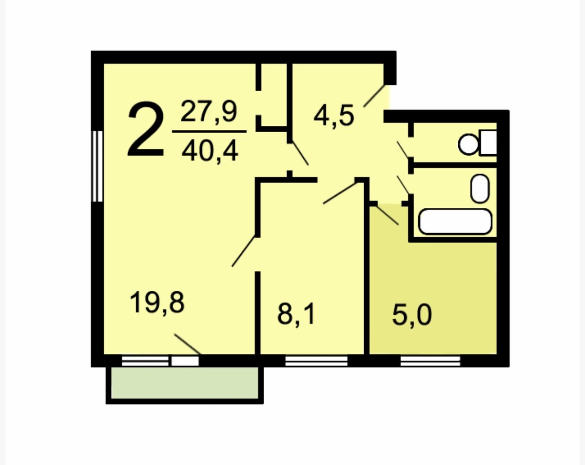 Единственное, что у нас маленькая комната не проходная и кладовка была в коридоре, а не в большой комнате 