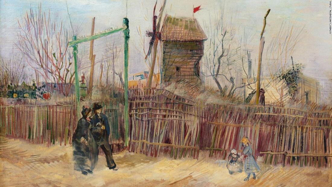 Уличная сцена на Монмартре, Ван Гог, 1887 г.