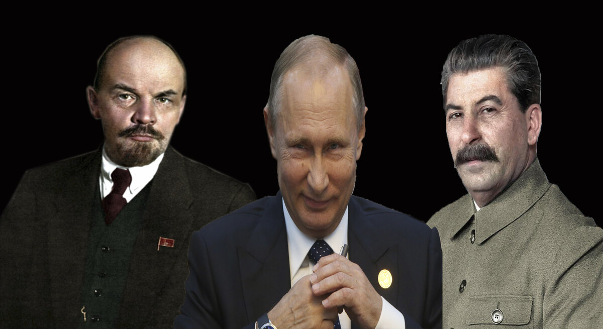 Владимир Ленин, Владимир Путин и Иосиф Сталин