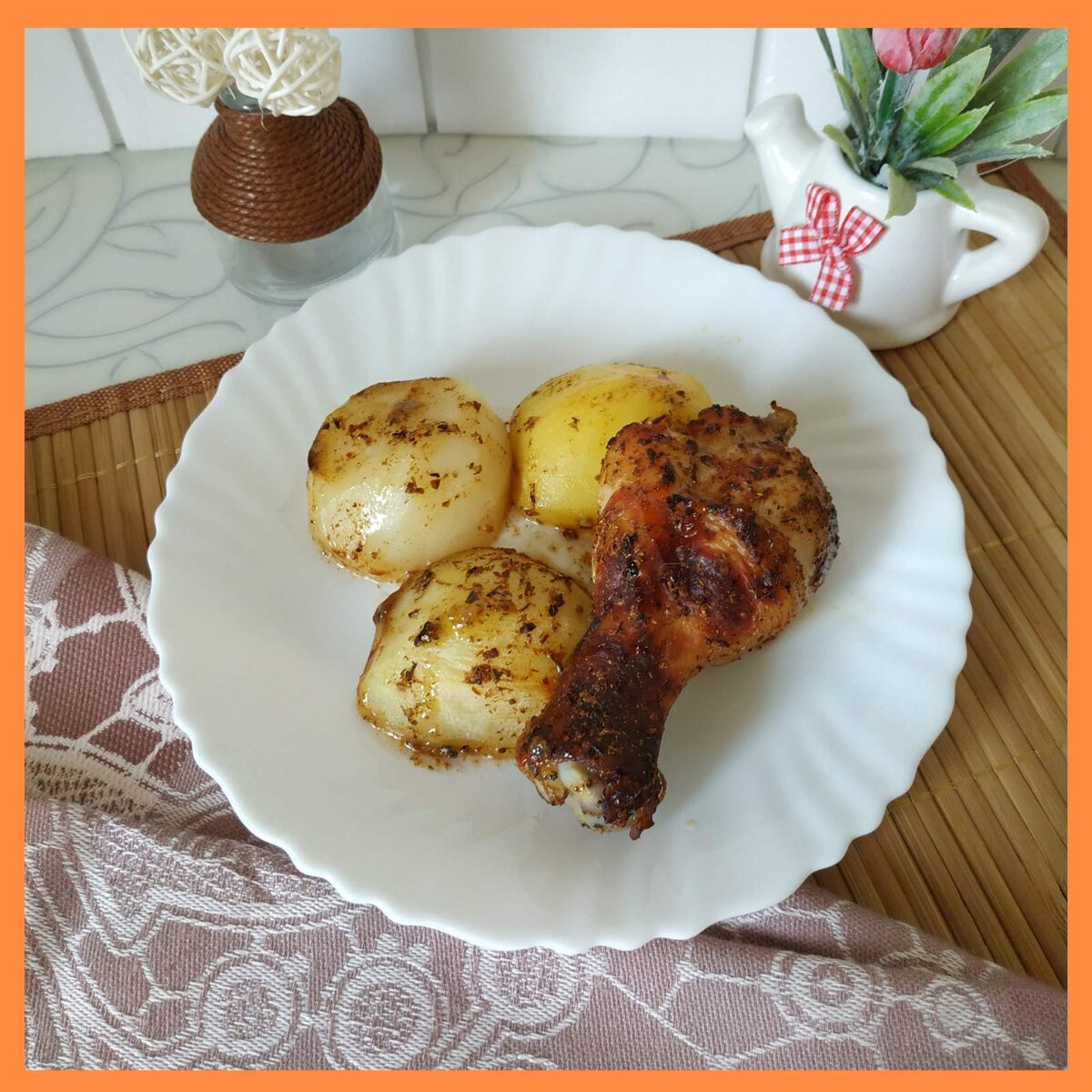 Куриные голени с картошкой и помидорами черри - рецепт приготовления с фото от aikimaster.ru