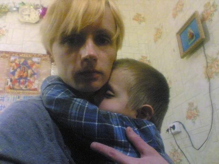 Вера с сыном.