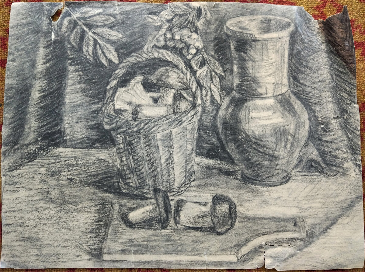 12 или 13 лет, 3-4 класс художки. Уголь