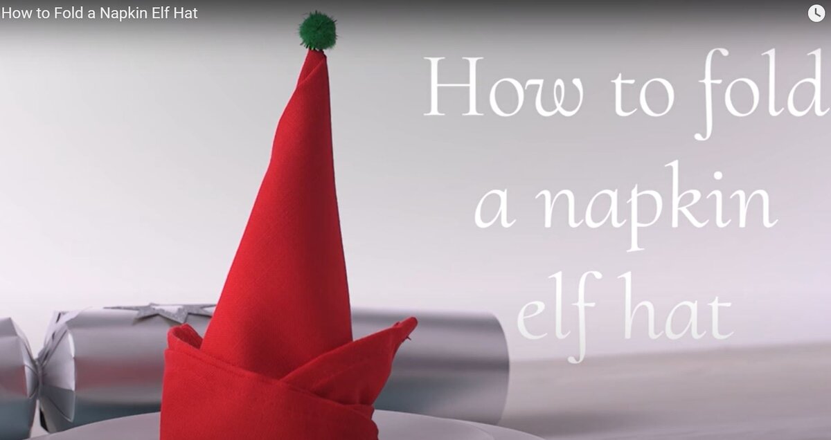 Эффектная шапка эльфа на вашем столе. Скриншот из видео.