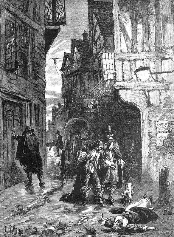 Д.Джеллико. Лондонская улица во время чумы 1666 года